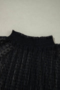 cami and Lace Sheer Mock Neck Long Sleeve Blouse - Hovatok