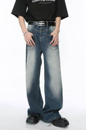 Wide Leg Jeans with Pockets - Hovatok