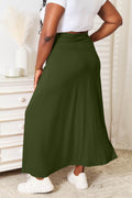 Double Take Full Size Soft Rayon Drawstring Waist Maxi Skirt - Hovatok