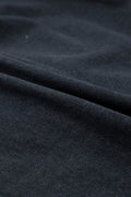 Button Down Raw Hem Ruffled Denim Shirt - Hovatok