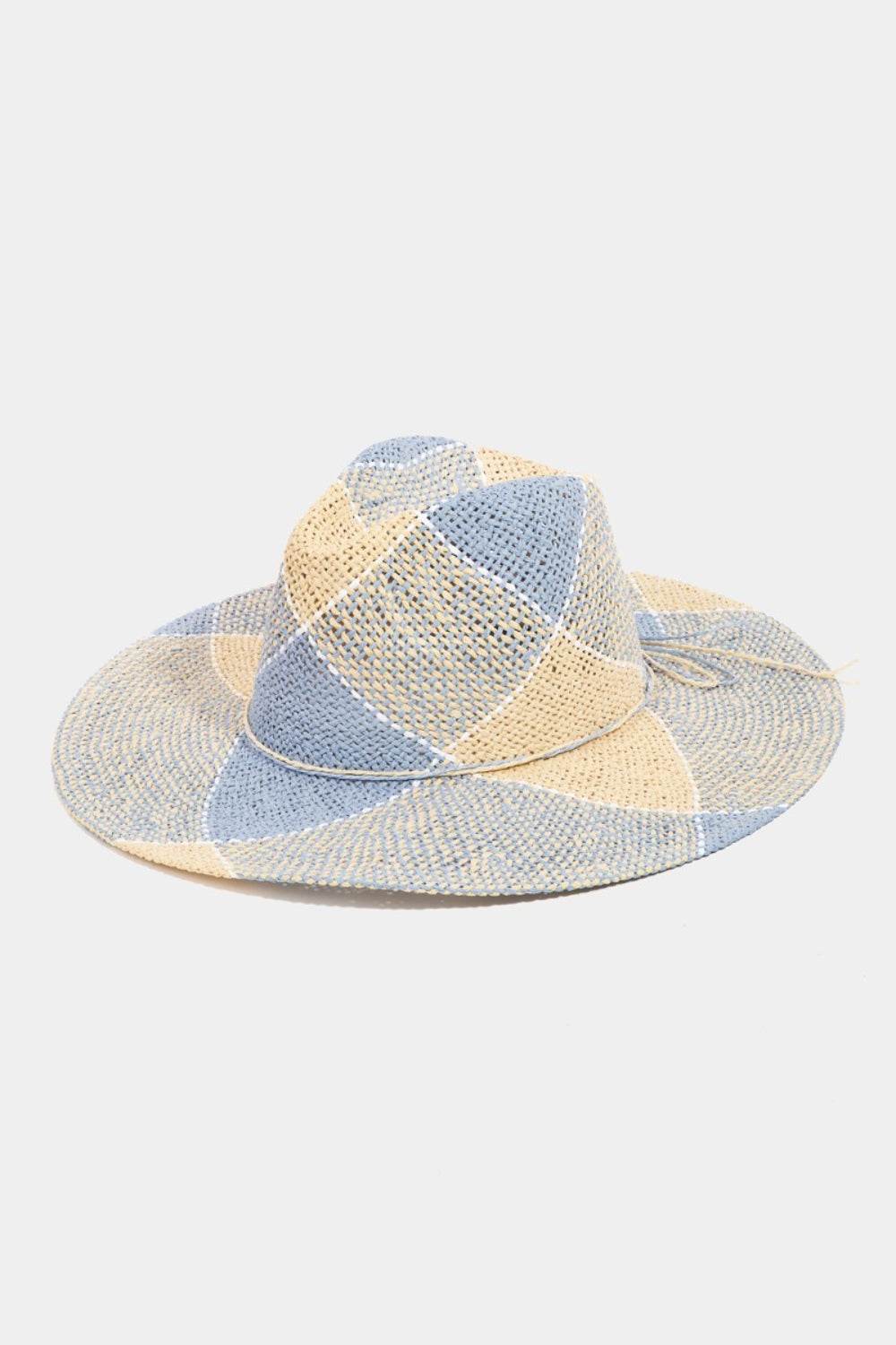 Fame Contrast Straw Braid Hat - Hovatok