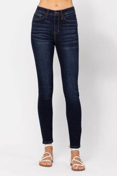 Judy Blue Full Size High Waist Handsand Skinny Jeans - Hovatok