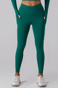 High Waist Active Leggings with Pockets - Hovatok