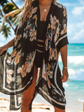 Lovelet Printed Open Front Cover-Up - Hovatok