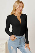Zip Up Long Sleeve Bodysuit - Hovatok