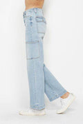 Judy Blue Full Size High Waist Straight Cargo Jeans - Hovatok