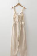 Ruched Sleeveless Wide Leg Jumpsuit - Hovatok