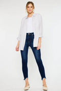 Kancan Full Size High Rise Frayed Ankle Skinny Jeans - Hovatok
