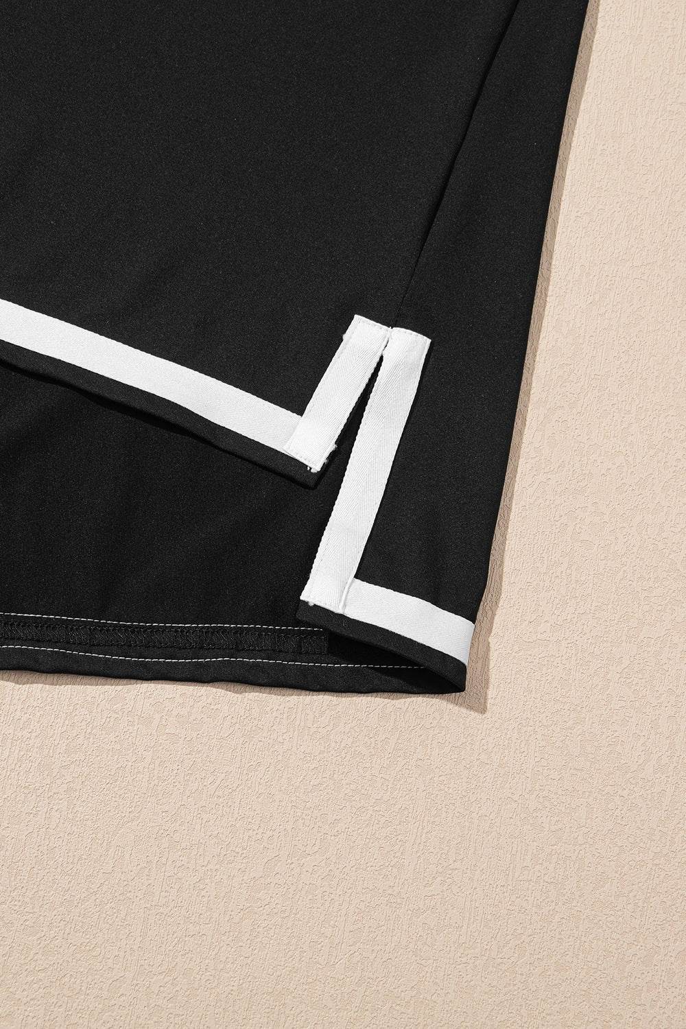 Contrast Trim Tee and Shorts Set - Hovatok