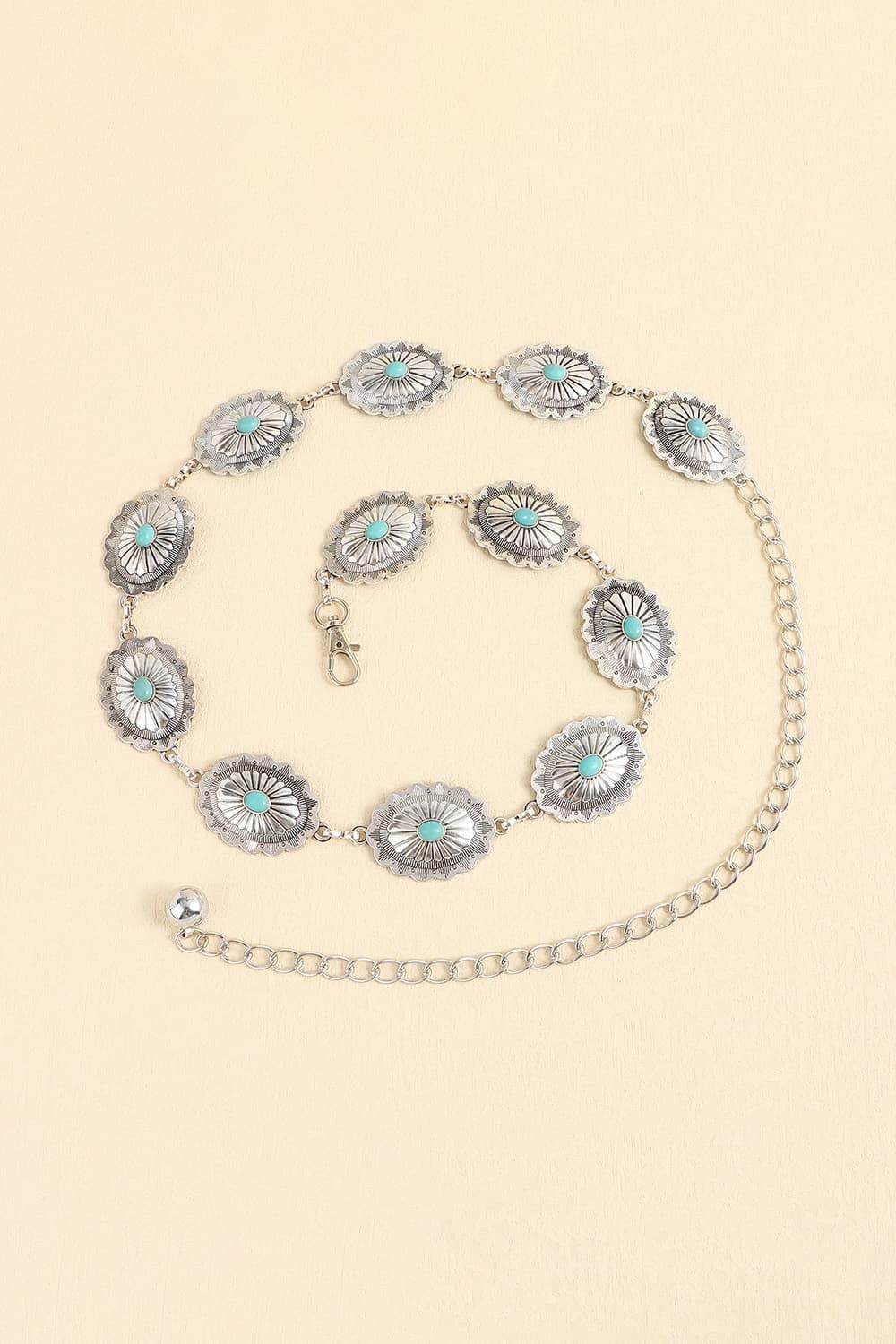 Vintage Turquoise Alloy Belt - Hovatok