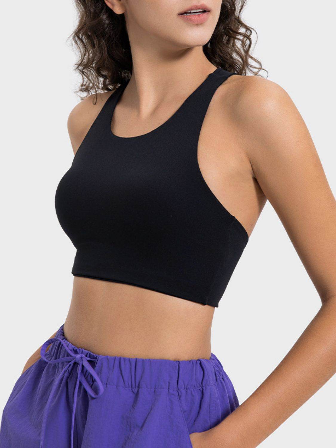Millennia Cutout Round Neck Active Tank - Hovatok