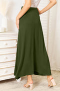 Double Take Full Size Soft Rayon Drawstring Waist Maxi Skirt - Hovatok