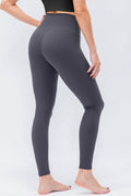 Wide Waistband Slim Fit Active Leggings - Hovatok