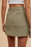 Annie Wear Cargo Denim Mini Skirt - Hovatok