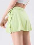 High Waist Active Skort with Pockets - Hovatok