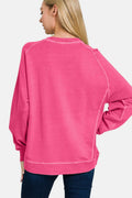 Zenana Full Size Pigment Dyed French Terry Sweatshirt - Hovatok