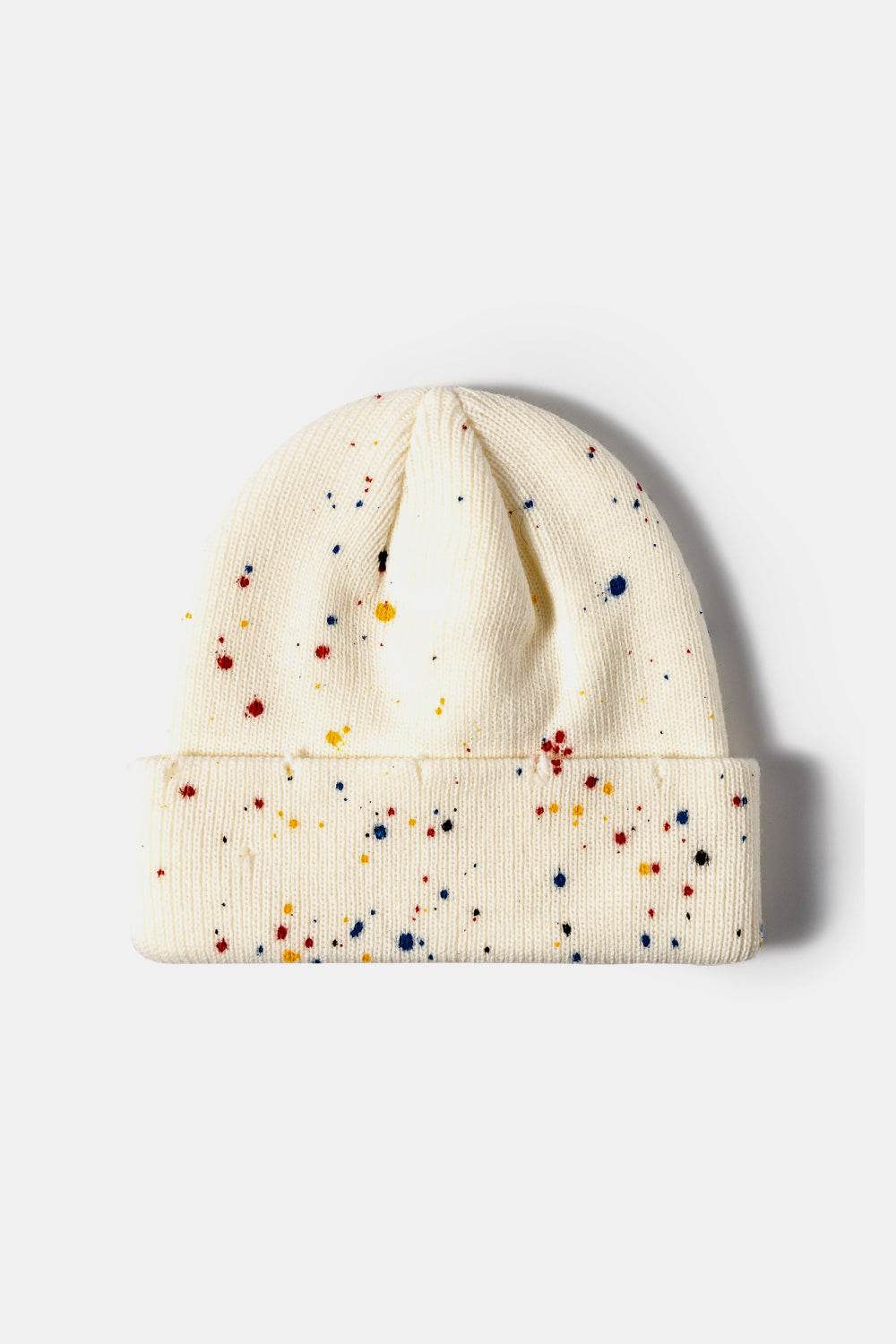 Confetti Rib-Knit Cuff Beanie - Hovatok