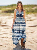 Tie-Dye Halter Neck Dress - Hovatok