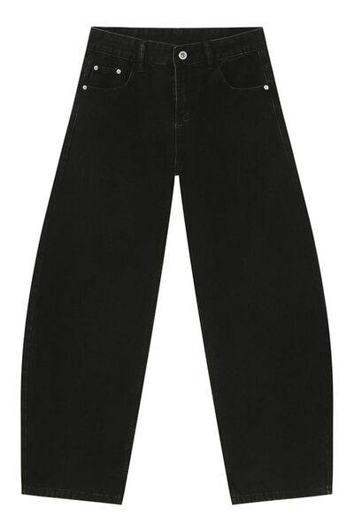 Wide Leg Jeans with Pockets - Hovatok