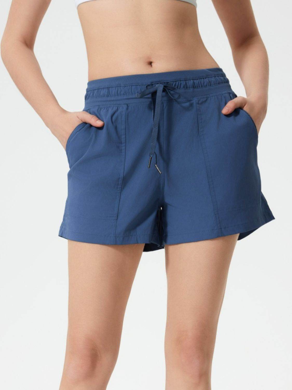 Millennia Drawstring Active Shorts with Pockets - Hovatok