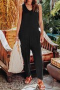 Double Take Full Size Sleeveless Straight Jumpsuit - Hovatok