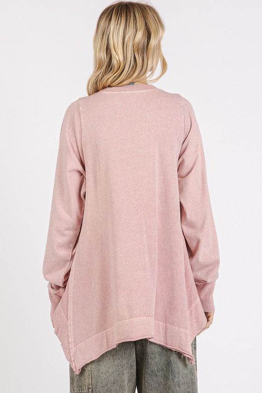 Mittoshop Flower Graphic Print and Patch Oversized Sweatshirt - Hovatok