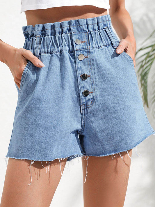 Denim Shorts with Pockets - Hovatok