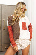 BiBi Color Block Brushed Checker Top - Hovatok