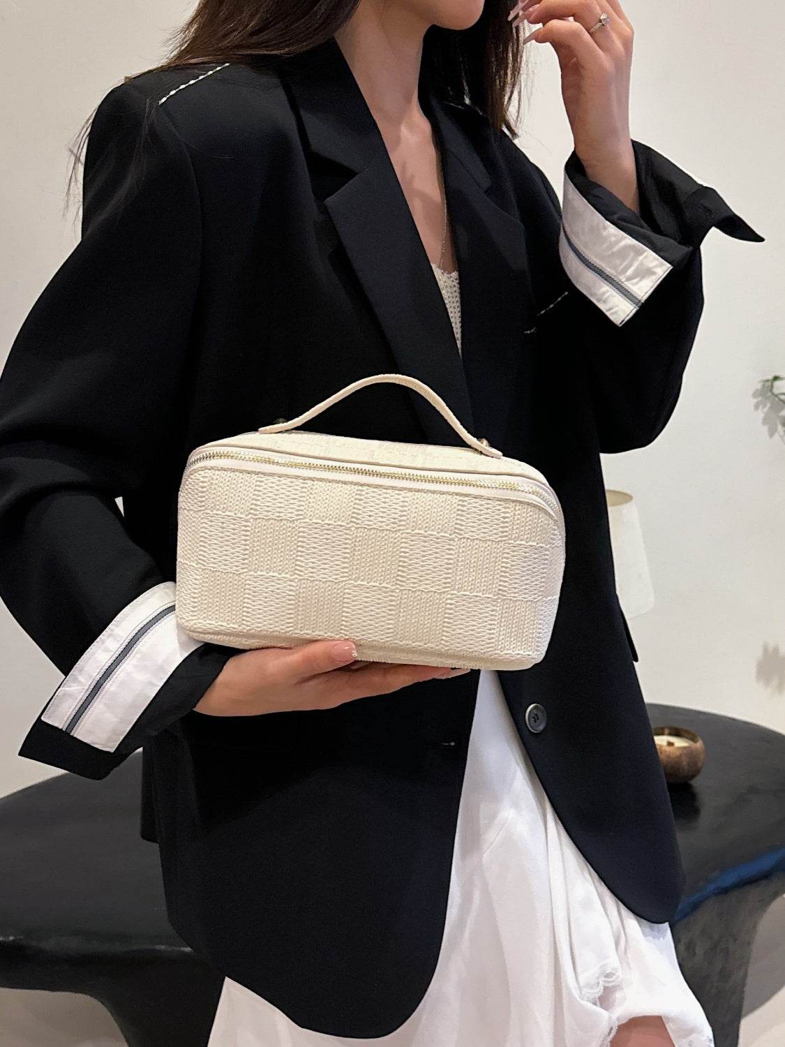 Texture PU Leather Cosmetic Bag - Hovatok