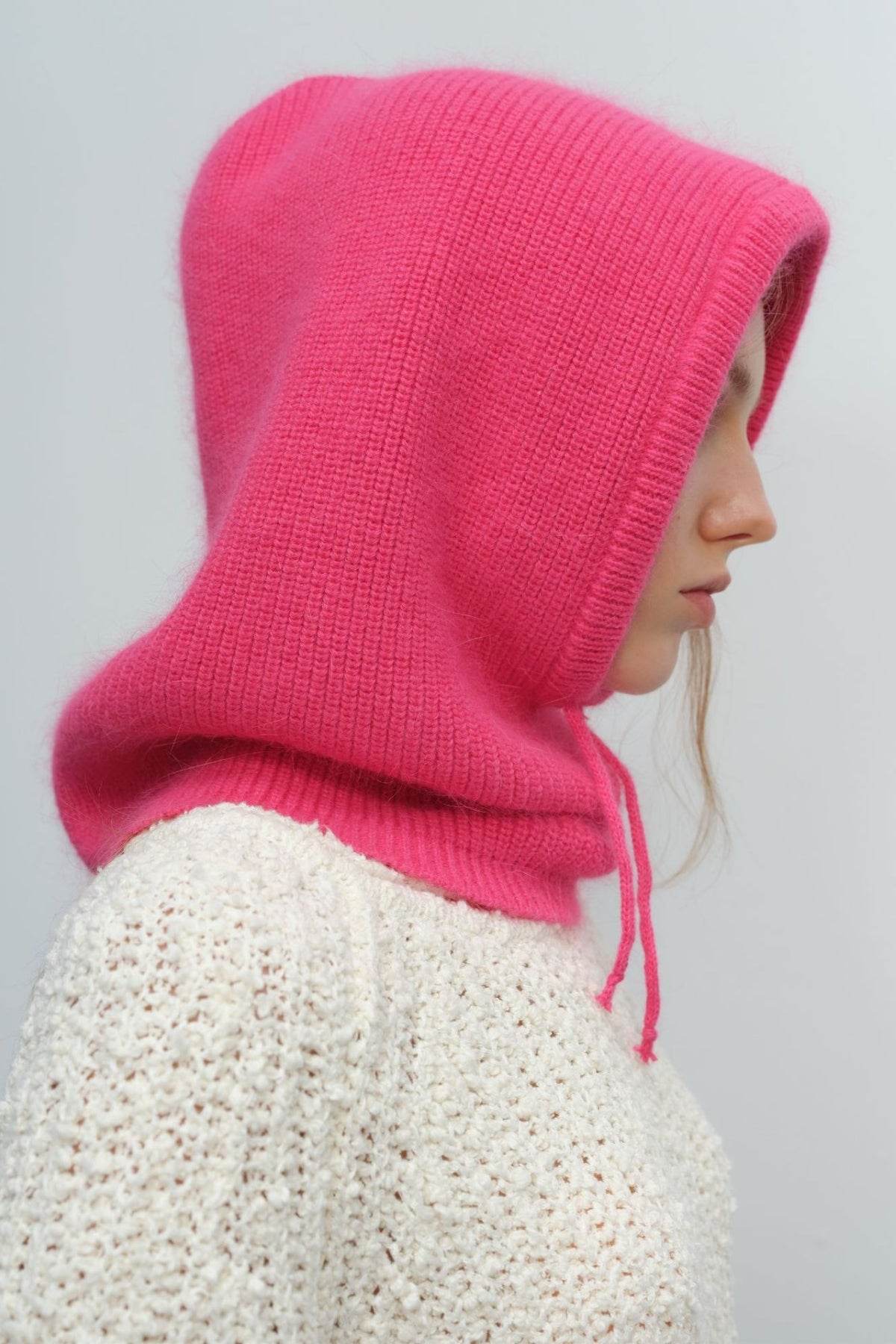 Drawstring Solid Color Thermal Knit Hat - Hovatok
