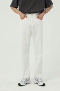 Washed Straight-Leg Slim Jeans - Hovatok