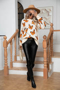 Butterfly Round Neck Long Sleeve Sweater - Hovatok