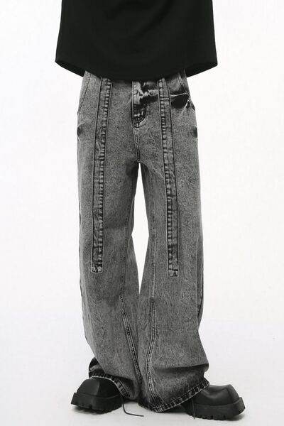 Wide Leg Jeans with Pockets - Hovatok