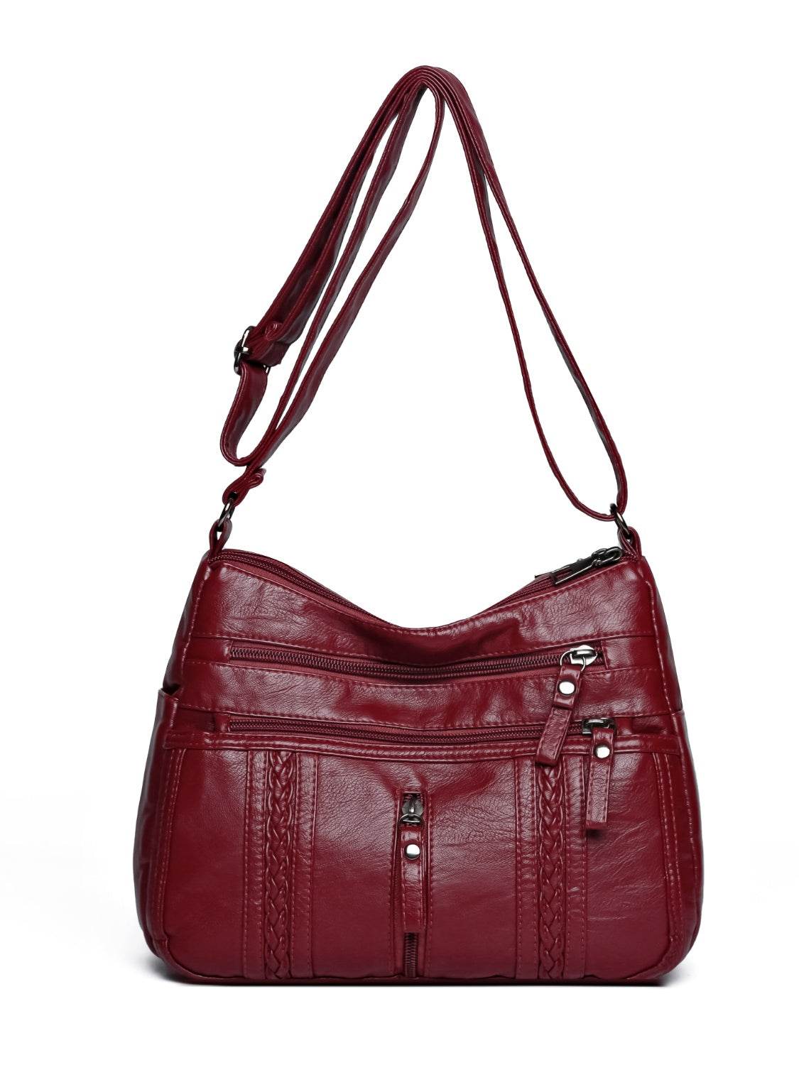 PU Leather Adjustable Strap Shoulder Bag - Hovatok
