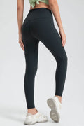 Wide Waistband Slim Fit Active Leggings - Hovatok