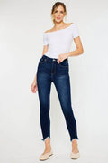 Kancan Full Size High Rise Frayed Ankle Skinny Jeans - Hovatok