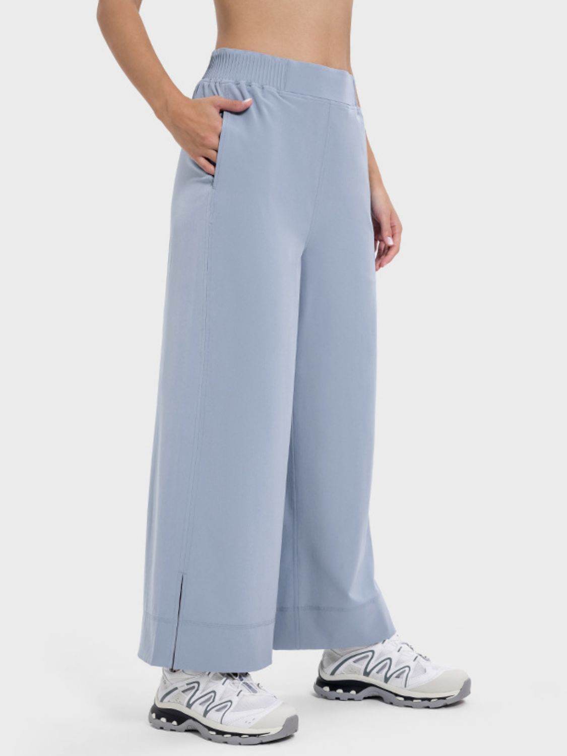 Millennia Slit Wide Leg Active Pants - Hovatok