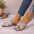PU Leather Flat Sandals - Hovatok