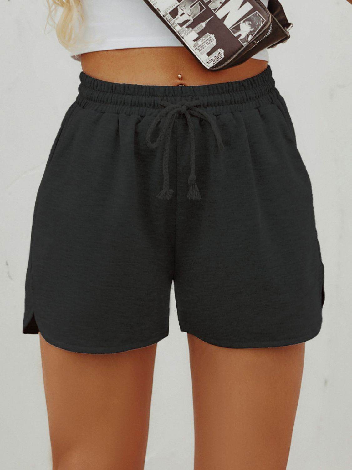 Drawstring Shorts with Pockets - Hovatok