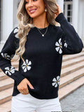 Angel Wings Round Neck Long Sleeve Sweater - Hovatok