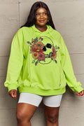 Simply Love Simply Love Full Size Floral Skull Graphic Hoodie - Hovatok