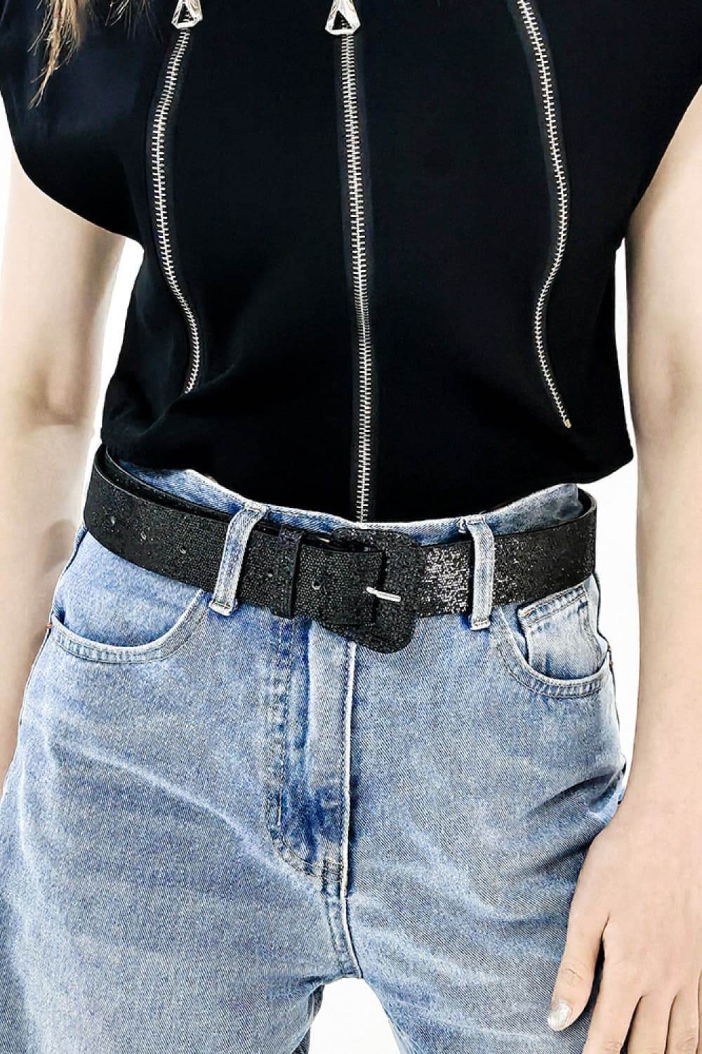 Glitter PU Leather Belt - Hovatok