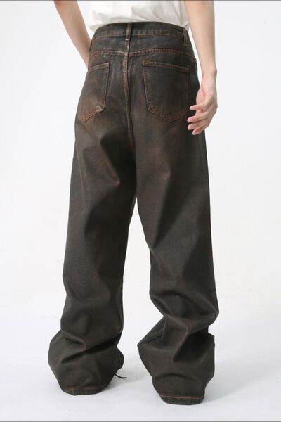 Wide Leg Men's Jeans with Pockets - Hovatok