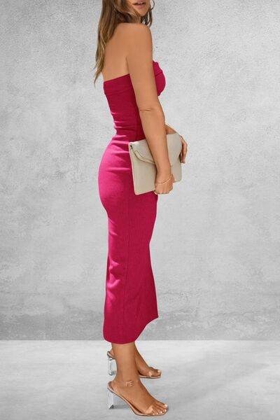 Slit Tube Midi Dress - Hovatok