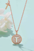 Adored Moissanite K to T Pendant Necklace - Hovatok