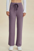Basic Bae Full Size Air Scuba Drawstring Wide Leg Pants - Hovatok