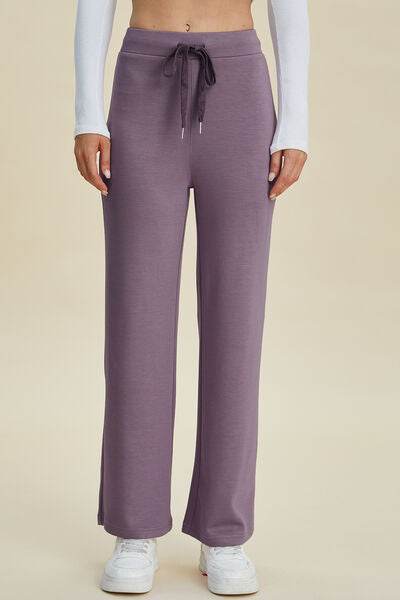 Basic Bae Full Size Air Scuba Drawstring Wide Leg Pants - Hovatok