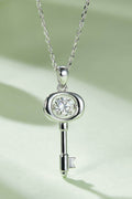 Adored Moissanite Key Pendant Necklace - Hovatok