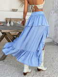 Devine High-Low Ruched Layered Skirt - Hovatok