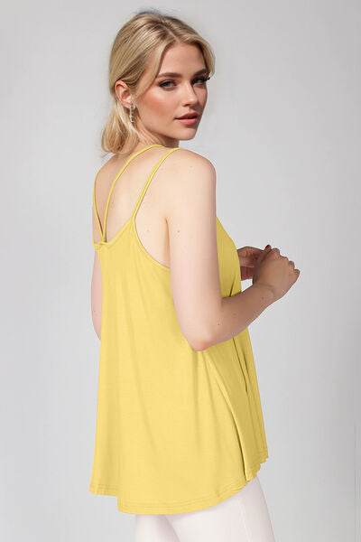 Basic Bae Bamboo Scoop Neck Double Spaghetti Straps Cami - Hovatok